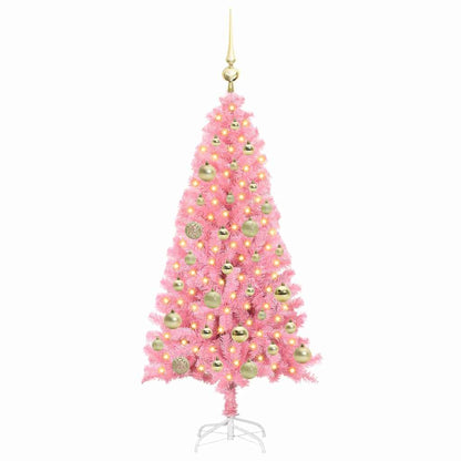 vidaXL Christmas Tree Pink 120 cm PVC 3