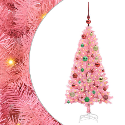 vidaXL Christmas Tree Pink 120 cm PVC 2