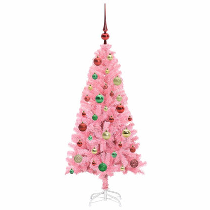 vidaXL Christmas Tree Pink 120 cm PVC 6