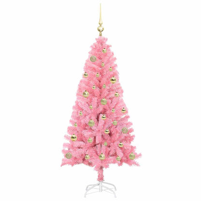 vidaXL Christmas Tree Pink 150 cm PVC 4