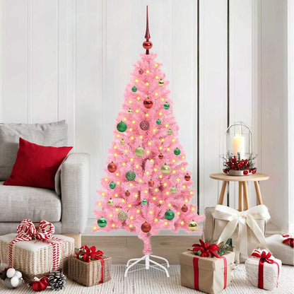 vidaXL Christmas Tree Pink 150 cm PVC 1