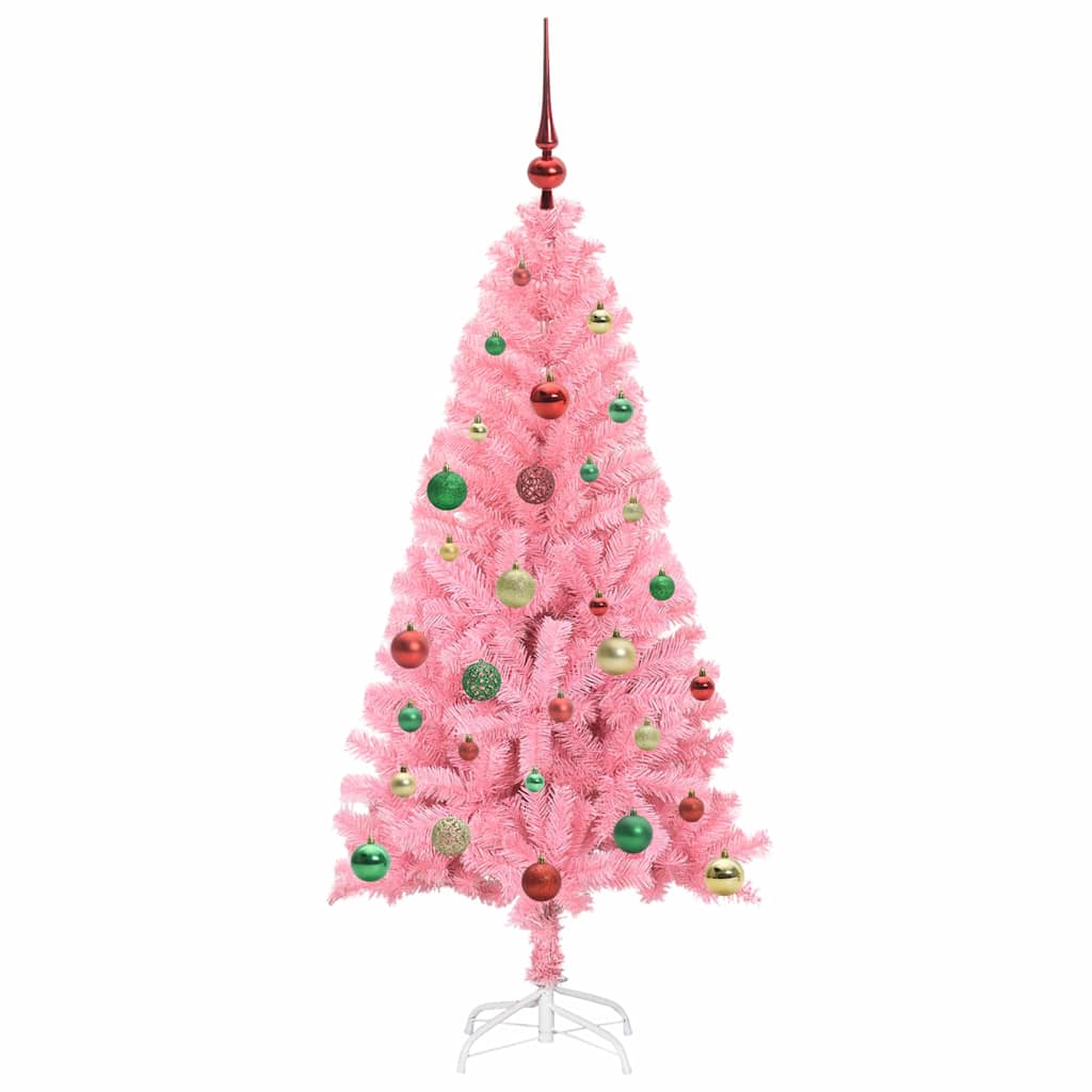 vidaXL Christmas Tree Pink 150 cm PVC 6
