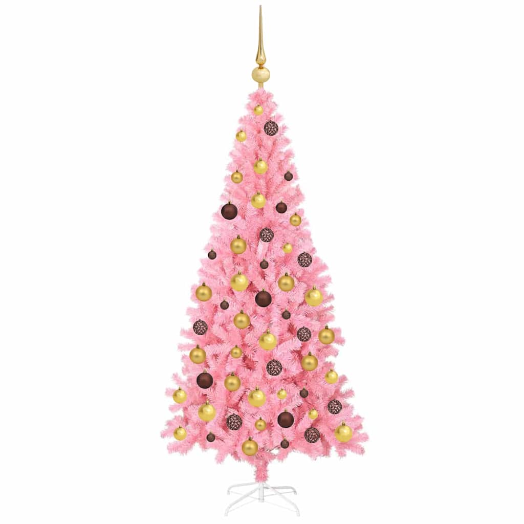 vidaXL Christmas Tree Pink 180 cm PVC 3