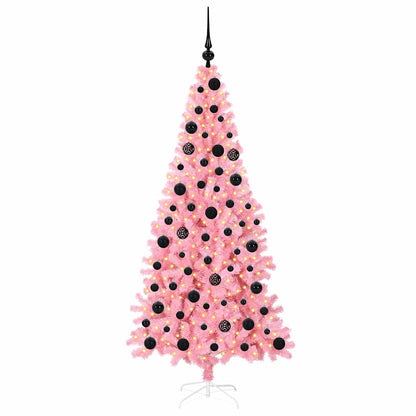vidaXL Christmas Tree Pink 180 cm PVC 3