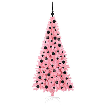vidaXL Christmas Tree Pink 180 cm PVC 4