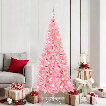 vidaXL Christmas Tree Pink 180 cm PVC 1