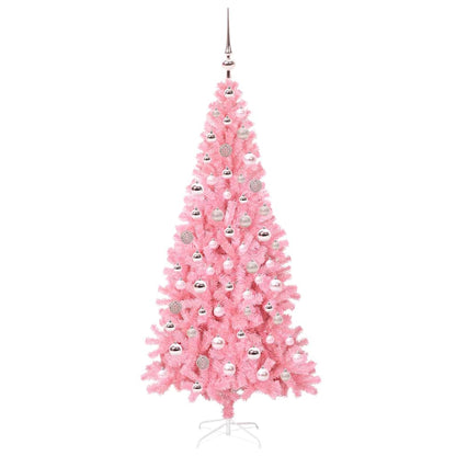 vidaXL Christmas Tree Pink 180 cm PVC 4