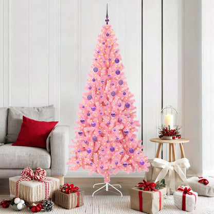 vidaXL Christmas Tree Pink 180 cm PVC 1