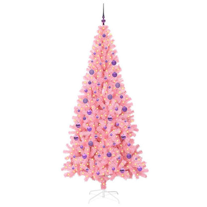 vidaXL Christmas Tree Pink 180 cm PVC 3