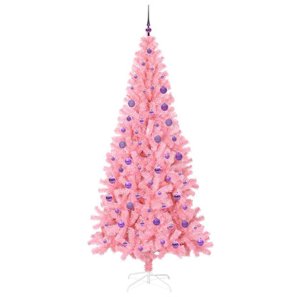 vidaXL Christmas Tree Pink 180 cm PVC 4