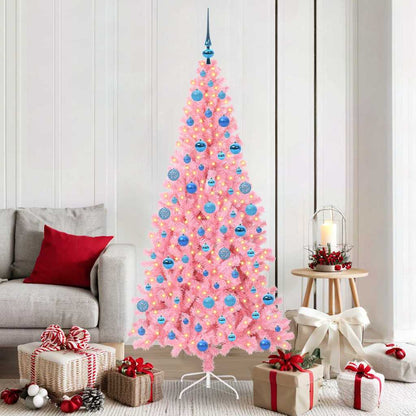 vidaXL Christmas Tree Pink 180 cm PVC 1