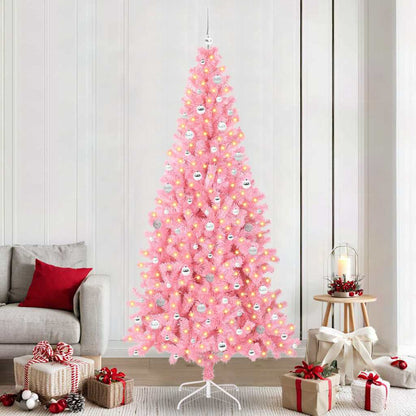 vidaXL Christmas Tree Pink 240 cm PVC 1