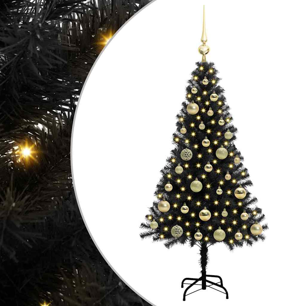 vidaXL Christmas Tree Black 120 cm PVC 2