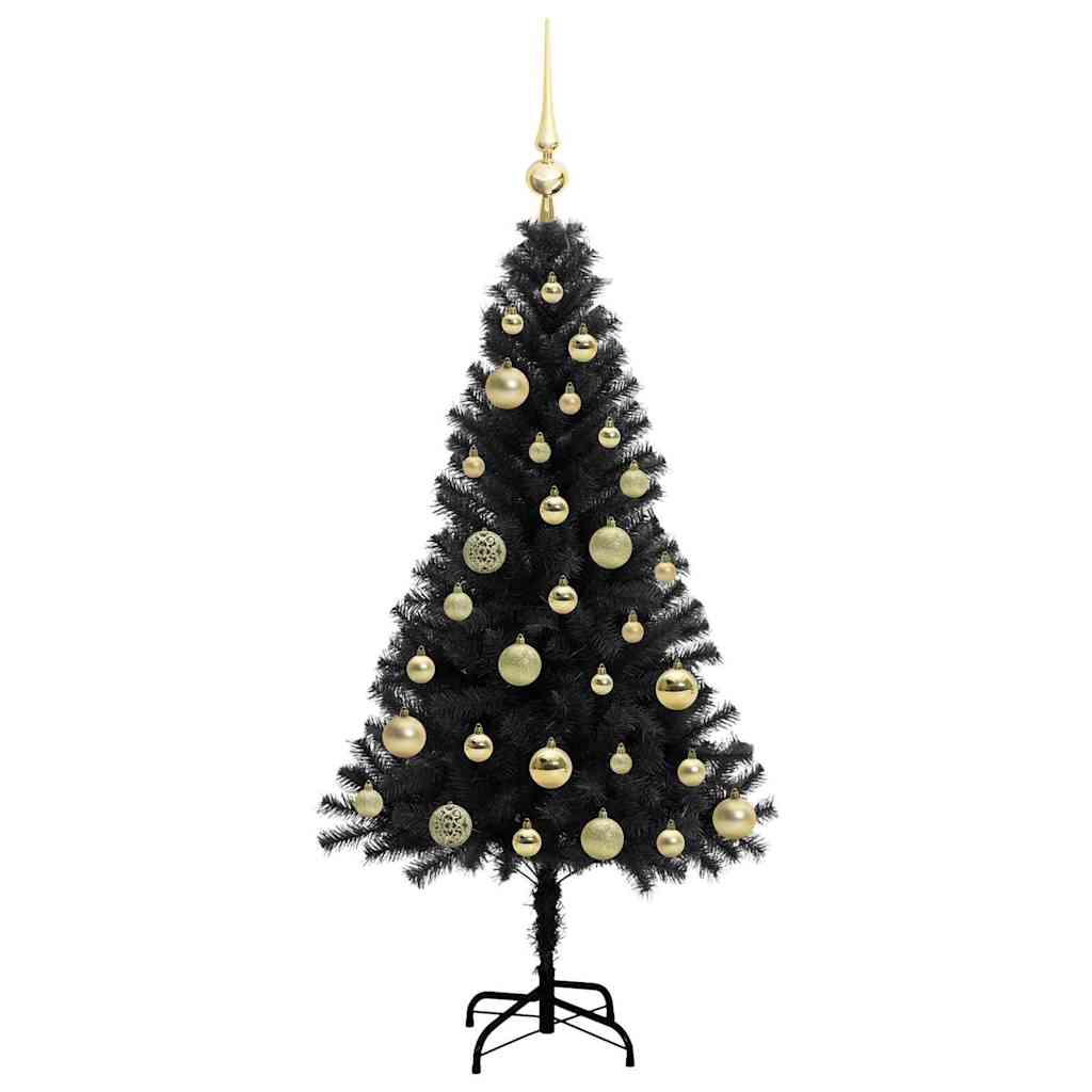 vidaXL Christmas Tree Black 120 cm PVC 4