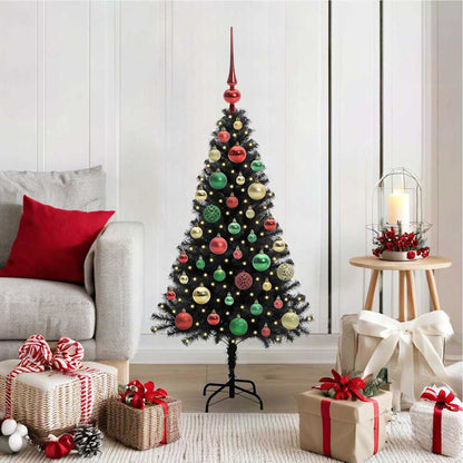 vidaXL Christmas Tree Black 120 cm PVC 1