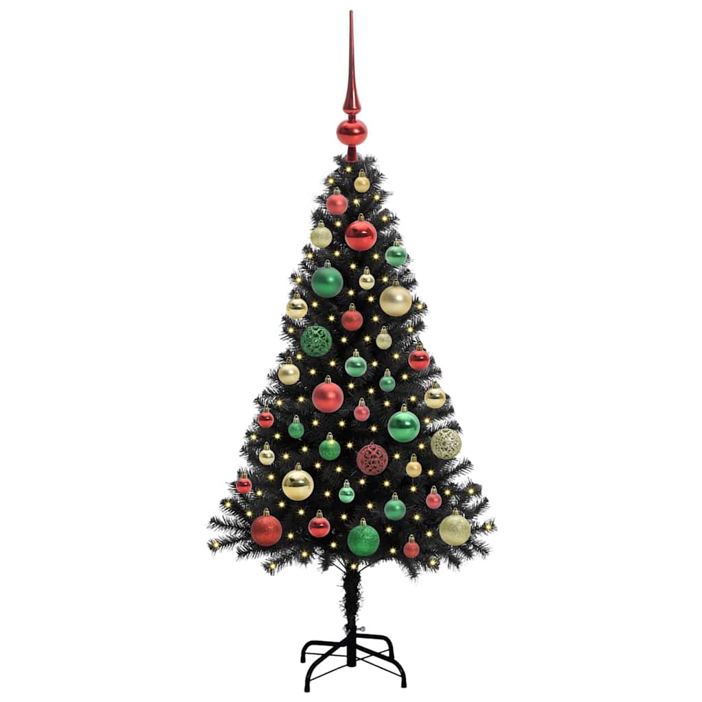vidaXL Christmas Tree Black 120 cm PVC 3