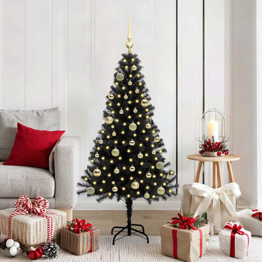 vidaXL Christmas Tree Black 150 cm PVC 1