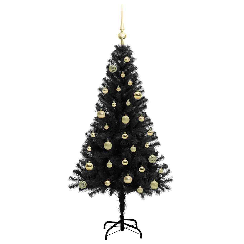 vidaXL Christmas Tree Black 150 cm PVC 4
