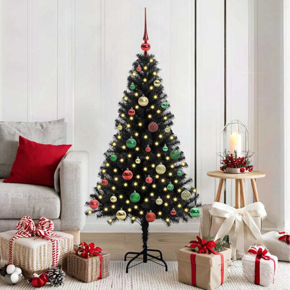 vidaXL Christmas Tree Black 150 cm PVC 1