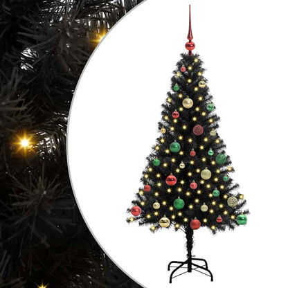 vidaXL Christmas Tree Black 150 cm PVC 2