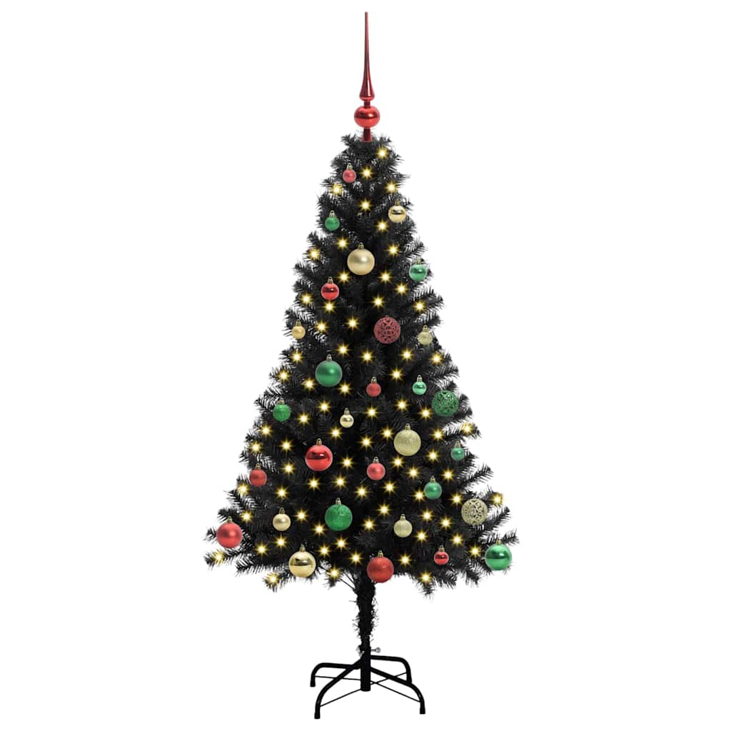 vidaXL Christmas Tree Black 150 cm PVC 3