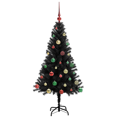 vidaXL Christmas Tree Black 150 cm PVC 6