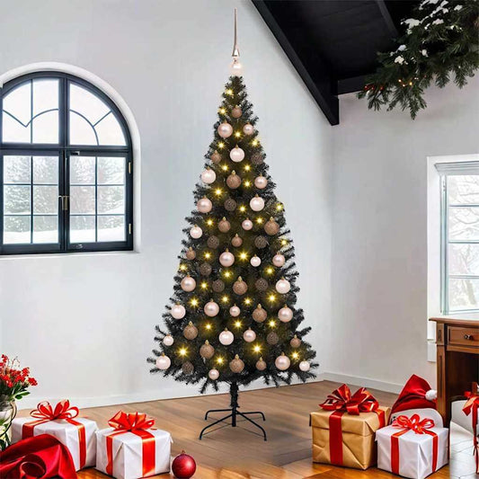 vidaXL Christmas Tree Black 180 cm PVC 1