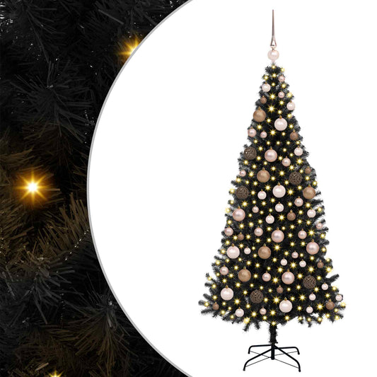 vidaXL Christmas Tree Black 180 cm PVC 2