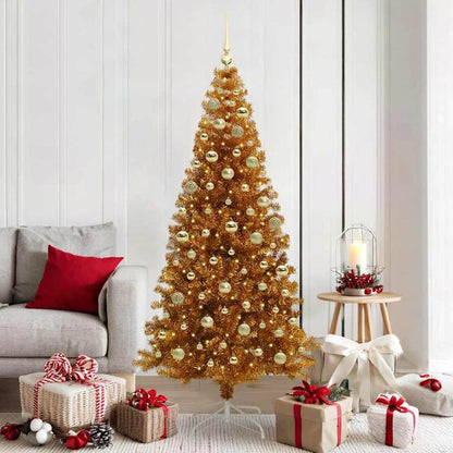 Christmas Tree PET 180 cm Gold with 300 LEDs&gold balls