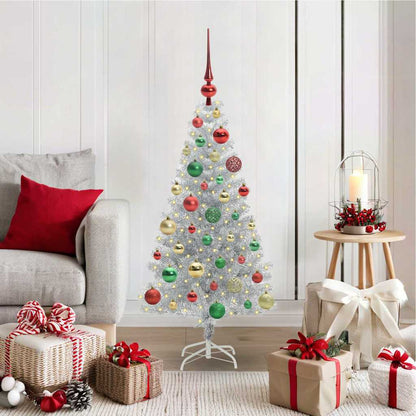 vidaXL Christmas Tree PET 120 cm Silver
