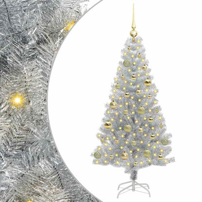 vidaXL Christmas Tree Silver 150 cm PET 2