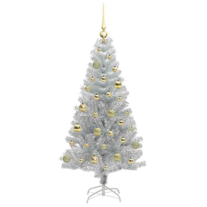 vidaXL Christmas Tree Silver 150 cm PET 4