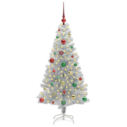 vidaXL Christmas Tree Silver 150 cm PET 3