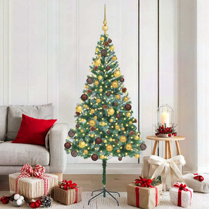vidaXL Artificial Christmas Tree with Stand Green 180 cm PVC and Steel 1