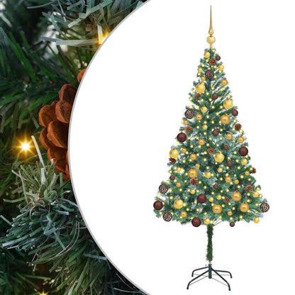 vidaXL Artificial Christmas Tree with Stand Green 180 cm PVC and Steel 2