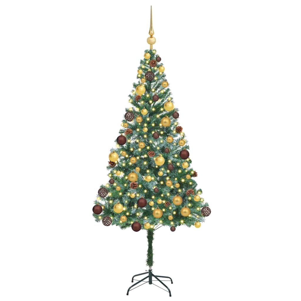 vidaXL Artificial Christmas Tree with Stand Green 180 cm PVC and Steel 3