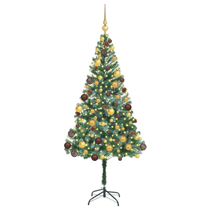 vidaXL Artificial Christmas Tree with Stand Green 180 cm PVC and Steel 3