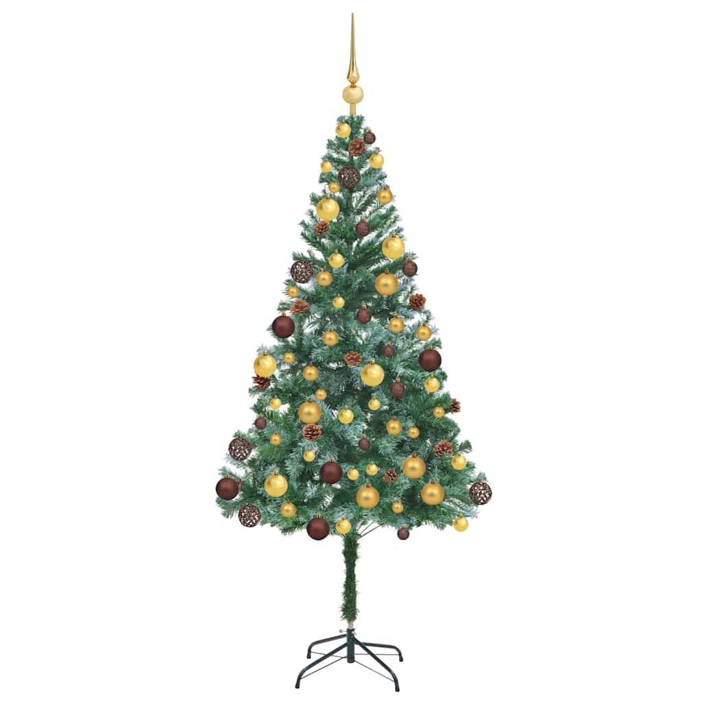 vidaXL Artificial Christmas Tree with Stand Green 180 cm PVC and Steel 4