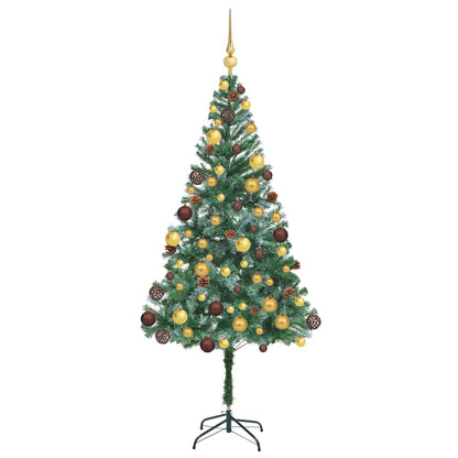 vidaXL Artificial Christmas Tree with Stand Green 180 cm PVC and Steel 4
