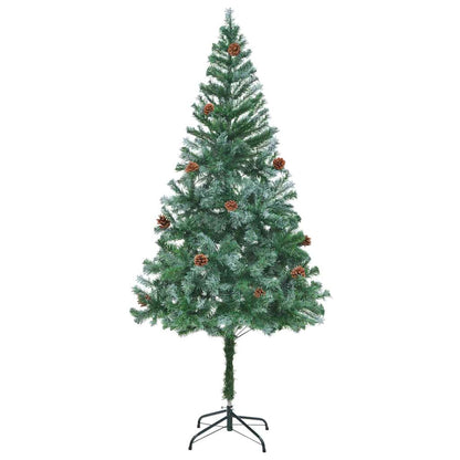 vidaXL Artificial Christmas Tree with Stand Green 180 cm PVC and Steel 5