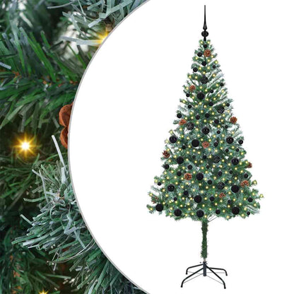 vidaXL Artificial Christmas Tree with Stand Green 180 cm PVC and Steel 2