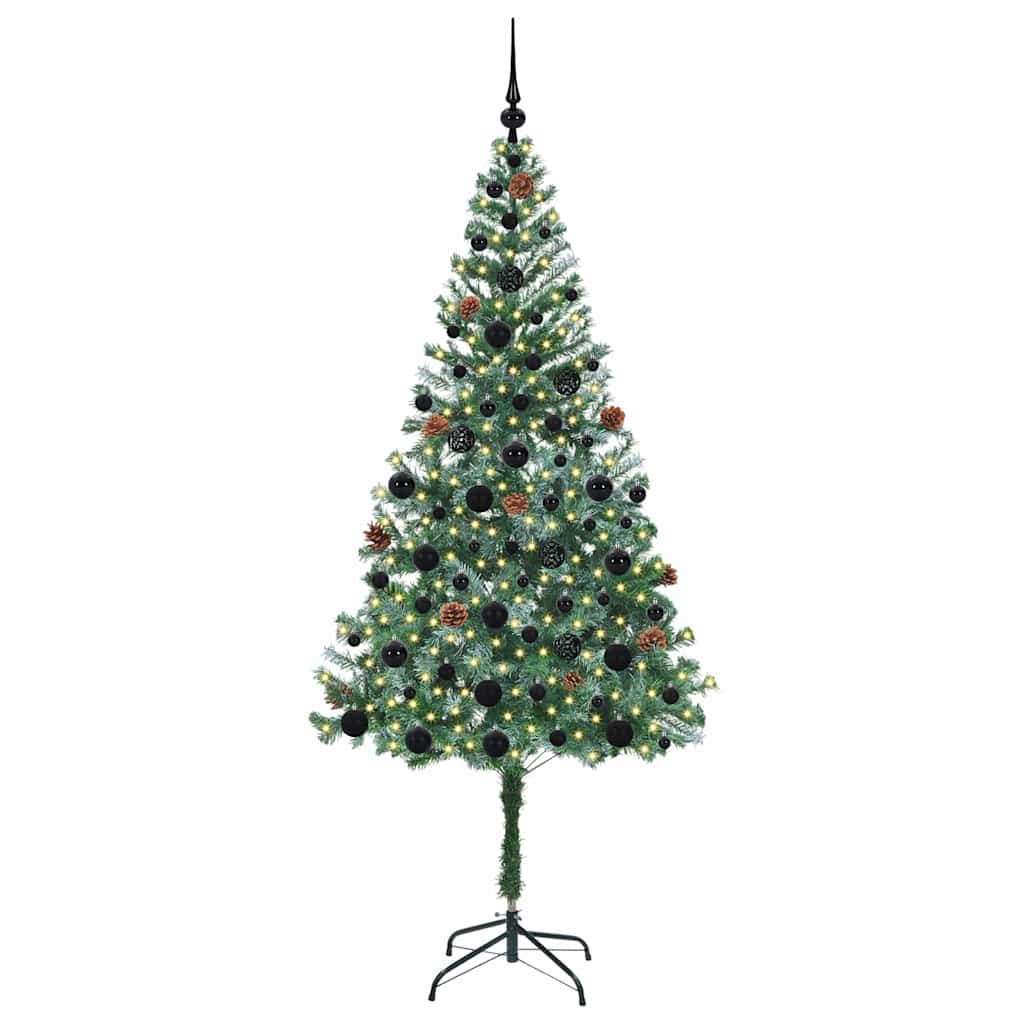 vidaXL Artificial Christmas Tree with Stand Green 180 cm PVC and Steel 3