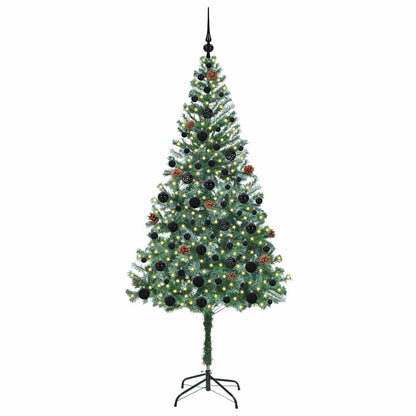 vidaXL Artificial Christmas Tree with Stand Green 180 cm PVC and Steel 3