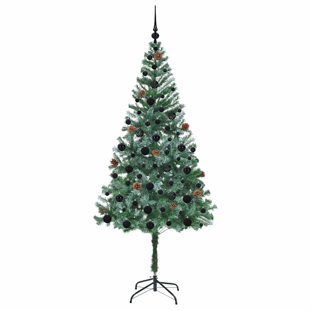 vidaXL Artificial Christmas Tree with Stand Green 180 cm PVC and Steel 4