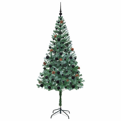 vidaXL Artificial Christmas Tree with Stand Green 180 cm PVC and Steel 4