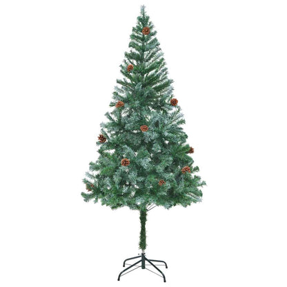 vidaXL Artificial Christmas Tree with Stand Green 180 cm PVC and Steel 5