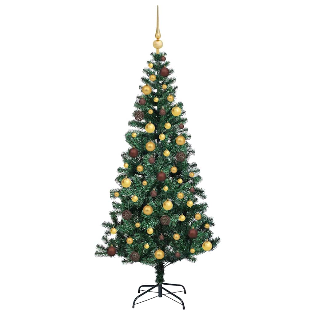 vidaXL Artificial Pre-lit Christmas Tree Green 180 cm PVC and Metal 4