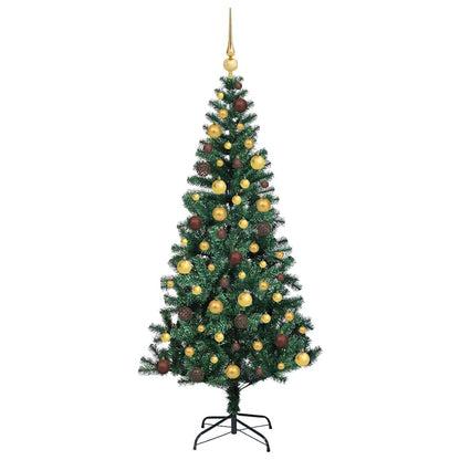 vidaXL Artificial Pre-lit Christmas Tree Green 180 cm PVC and Metal 4