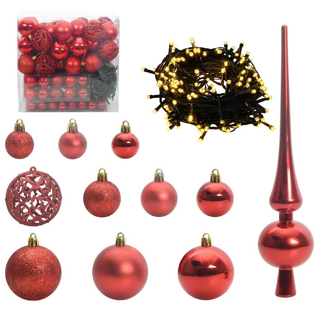 vidaXL Artificial Pre-lit Christmas Tree Green 180 cm PVC and Metal 6