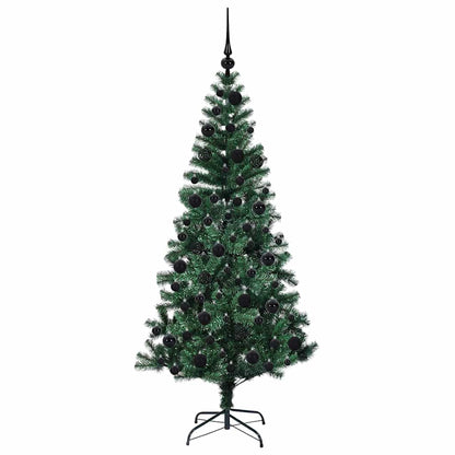 vidaXL Artificial Pre-lit Christmas Tree Green 180 cm PVC and Metal 4